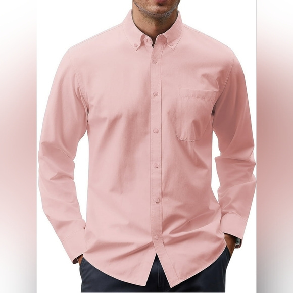 Other - GENTS BLISS Long Sleeve Mens Dress Shirts Casual Solid Shirts for Men